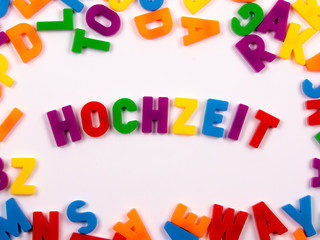 Fototapeta premium HOCHZEIT in Buchstaben