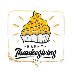 Happy Thanksgiving day typography.