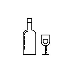 Hebrew Wine  icon. Element of Jewish icon for mobile concept and web apps. Thin line Hebrew Wine  icon can be used for web and mobile
