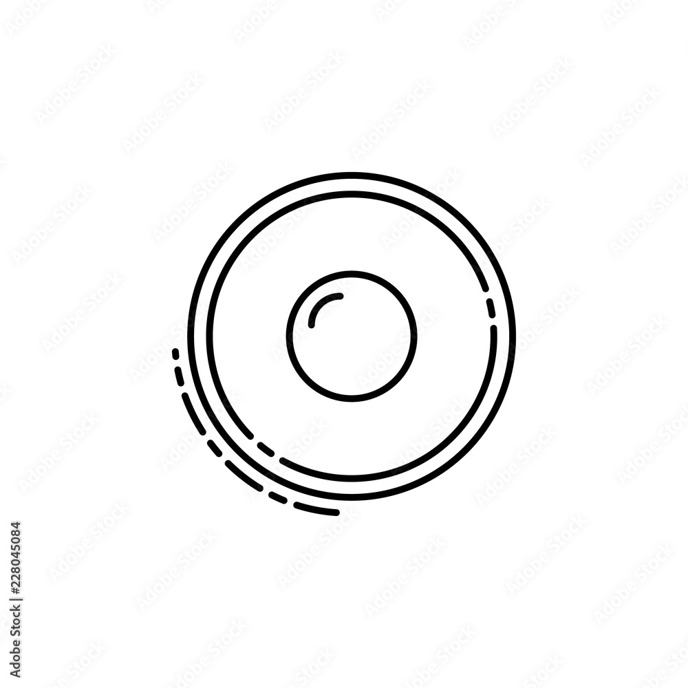 Poster sufganiyah icon. element of jewish icon for mobile concept and web apps. thin line sufganiyah icon c