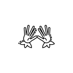 Ohr hand icon. Element of Jewish icon for mobile concept and web apps. Thin line Ohr hand icon can be used for web and mobile