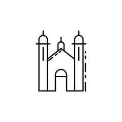 Synagogue icon. Element of Jewish icon for mobile concept and web apps. Thin line Synagogue icon can be used for web and mobile