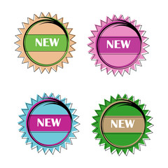 New Geometric starburst element vector