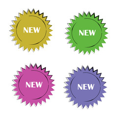 New Geometric starburst element vector