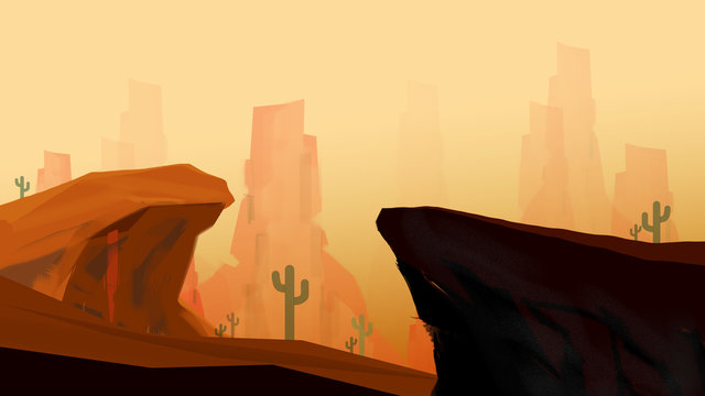 Desert mountain landscape.