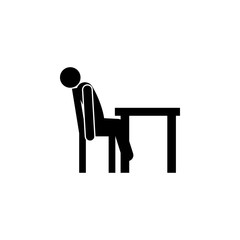 exxhausted, fainted icon. Element of man is sitting icon for mobile concept and web apps. Detailed exxhausted, fainted icon can be used for web and mobile