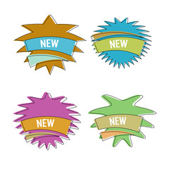 New Geometric starburst element vector