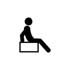 man, sit icon. Element of man is sitting icon for mobile concept and web apps. Detailed man, sit icon can be used for web and mobile