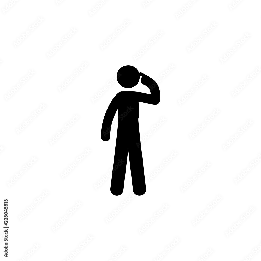 Poster man brain, head icon. element of man pointing icon for mobile concept and web apps. detailed man bra