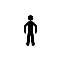 man botton, down icon. Element of man pointing icon for mobile concept and web apps. Detailed man botton, down icon can be used for web and mobile