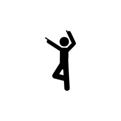 man dancing, finger icon. Element of man pointing icon for mobile concept and web apps. Detailed man dancing, finger icon can be used for web and mobile