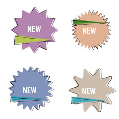 New Geometric starburst element vector