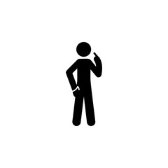 man finger, himself icon. Element of man pointing icon for mobile concept and web apps. Detailed man finger, himself icon can be used for web and mobile