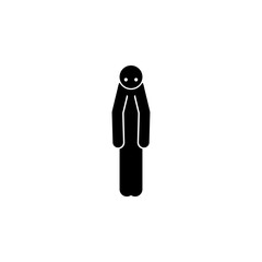 alone, man icon. Element of man negative character icon for mobile concept and web apps. Detailed alone, man icon can be used for web and mobile