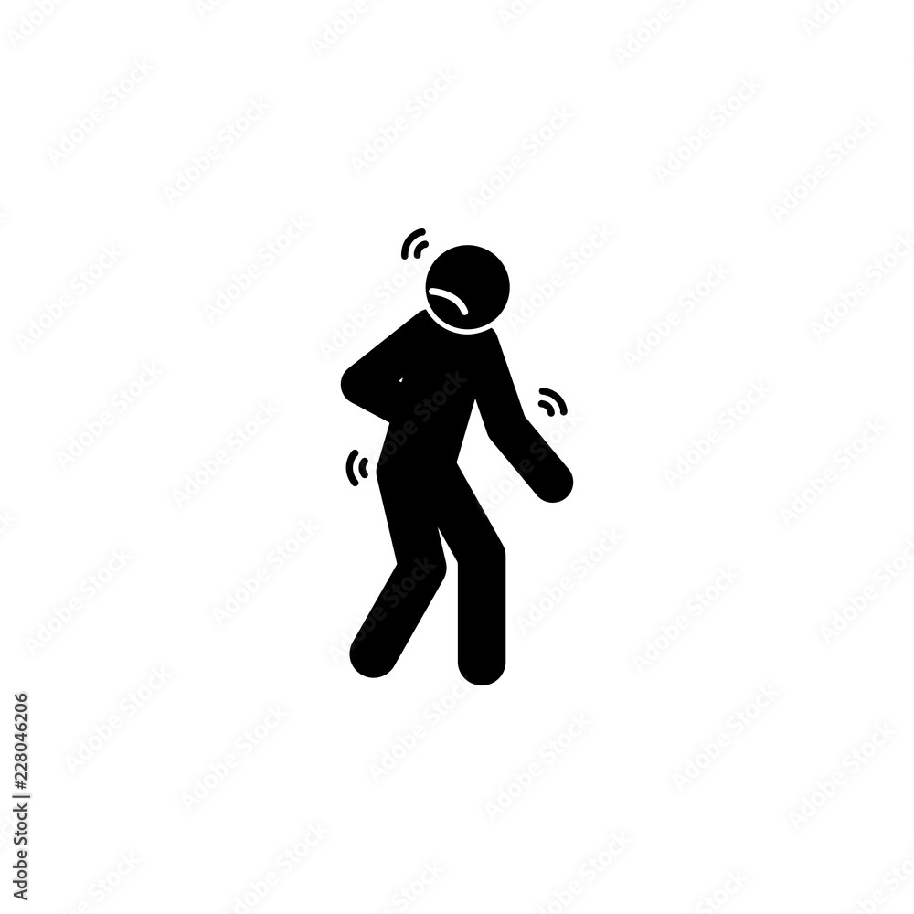 Poster unsure man icon. element of man negative character icon for mobile concept and web apps. detailed un
