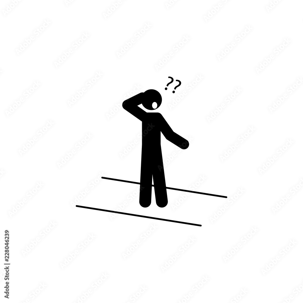Poster lost, man icon. element of man negative character icon for mobile concept and web apps. detailed los