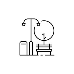 gardens, green, park icon. Element of landscape for mobile concept and web apps illustration. Thin line icon for website design and development, app development. Premium icon