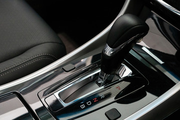 Obraz na płótnie Canvas Auto gear Car Close up image Automatic gear Luxury concept