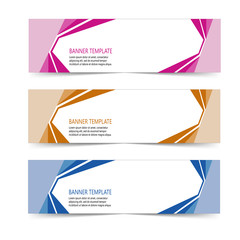 Abstract Web banner design header Templates vector