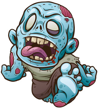 Vector illustration of Cartoon Zombie