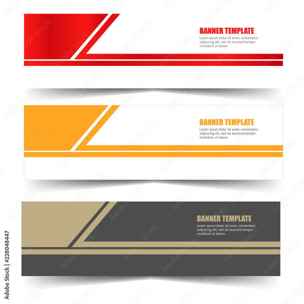Wall mural abstract web banner design header templates vector