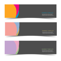 Abstract Web banner design header Templates vector