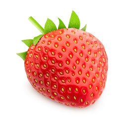 strawberry isolated on white background, clipping path, full depth of field, high quality photo