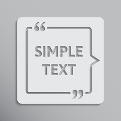 The Vector Square Speech Bubble Quote Template.
