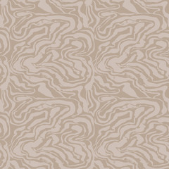 Brush painted freehand lines seamless pattern. Beige stripes grunge background. Vector illustration.