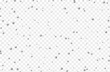 Shape 3D ball beads color silver and white on transparent background.