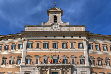 Fototapeta na wymiar Palazzo of Montecitorio - Rome, Italy