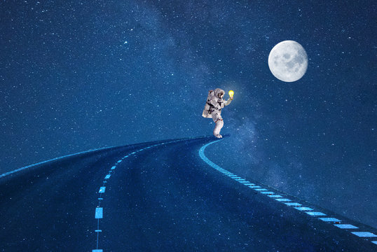 open  stras route for space travel .elements of this image furnished by NASA