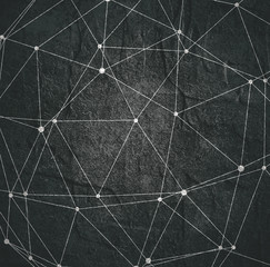 Medical, technology, chemistry and science icon design template. Molecule and communication pattern. Connected lines with dots.