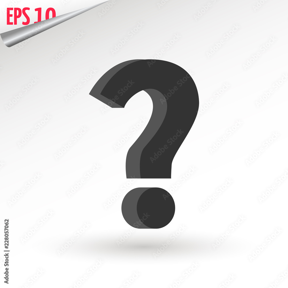 Poster question icon vector flat design style. trendy symbol for website design, web button, mobile app. lo