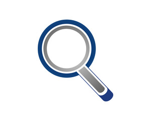 magnifying glass tech logo icon template