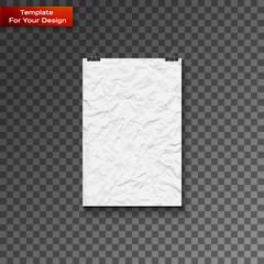 Blank paper frame on wall