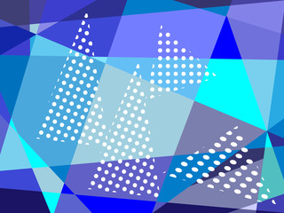 青の幾何学模様背景