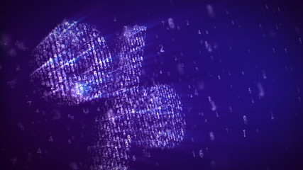 3D Per cent Symbol Matrix Effect Digits