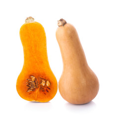 Butternut squash isolated on white background