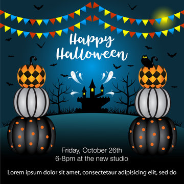 Vector illustration for  halloween Party Background