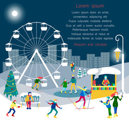 Christmas holidays and leisure time with family. Background with people.