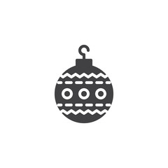 Christmas Bauble vector icon. filled flat sign for mobile concept and web design. xmas tree toy simple solid icon. Symbol, logo illustration. Pixel perfect vector graphics