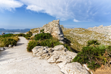 Fototapeta na wymiar Cap de Formentor Mittelmeer Weg Mallorca