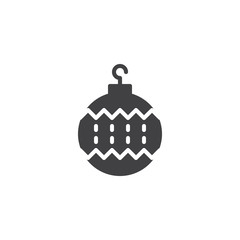 Christmas tree decorations ball vector icon. filled flat sign for mobile concept and web design. simple solid icon. Symbol, logo illustration. Pixel perfect vector graphics