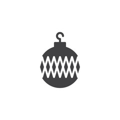 Bauble, decoration, garland vector icon. filled flat sign for mobile concept and web design. Christmas ball simple solid icon. Symbol, logo illustration. Pixel perfect vector graphics
