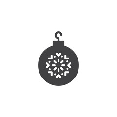 Fototapeta na wymiar Xmas bauble vector icon. filled flat sign for mobile concept and web design. Christmas ball simple solid icon. Symbol, logo illustration. Pixel perfect vector graphics