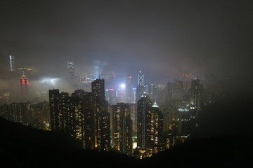 香港　ビクトリアピーク　夜景
