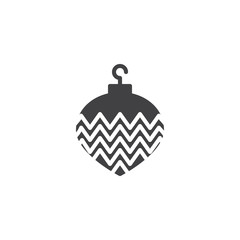 xmas bauble vector icon. filled flat sign for mobile concept and web design. christmas decoration ball simple solid icon. Symbol, logo illustration. Pixel perfect vector graphics