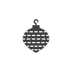 Obraz premium Decoration Christmas bauble vector icon. filled flat sign for mobile concept and web design. Christmas tree toy ball simple solid icon. Symbol, logo illustration. Pixel perfect vector graphics