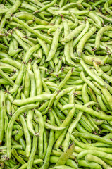 Beans green close-up